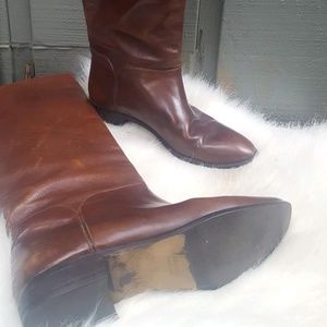 Pappagallo Brown Italian Leather Boots Size 9M